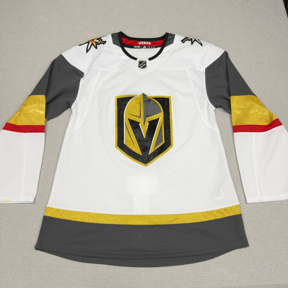 Adidas Vegas Golden Knights NHL Authentic White Away Jersey Size 50 Climalite